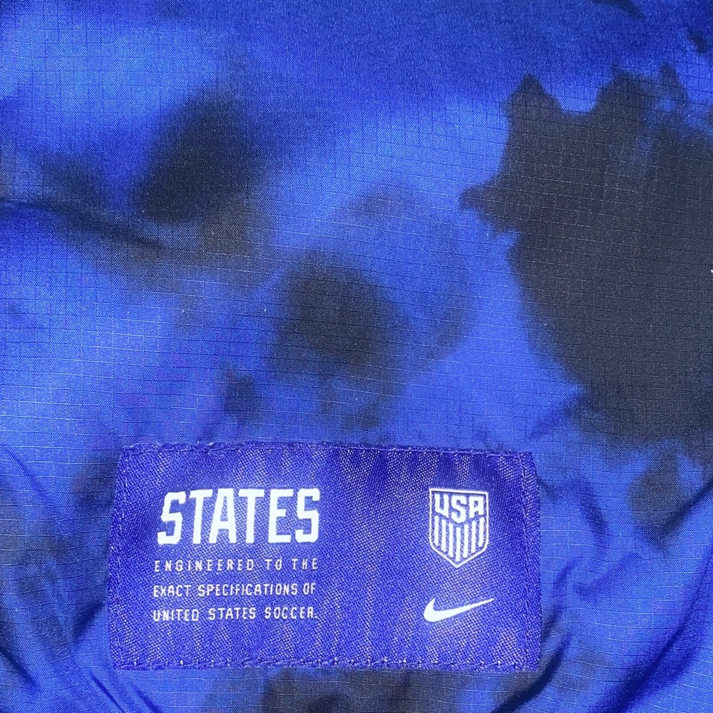 ⚽️ Nike Camo Blue & Black Soccer Windbreaker Jacket NWOT - Picture 4 of 5
